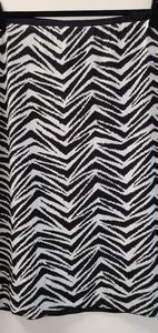 White House Black Market Size Large Reversible Zebra Pencil Skirt